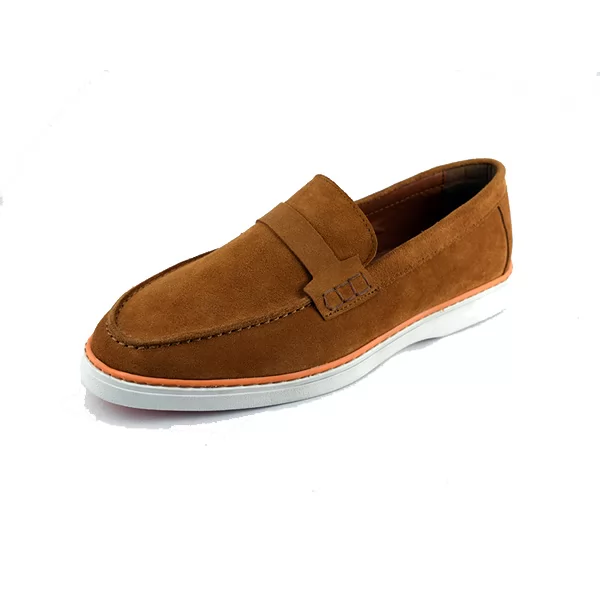 Mocassin pour homme 113 marron daim..........   sandale médicale femme confortable Maroc